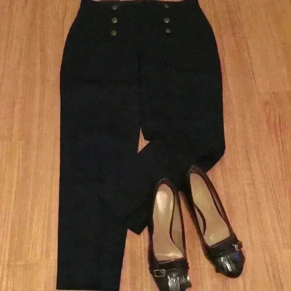 Banana republic Dark Wash Dress Jeans pants w/ Nautical Style Button Accents - Picture 1 of 5